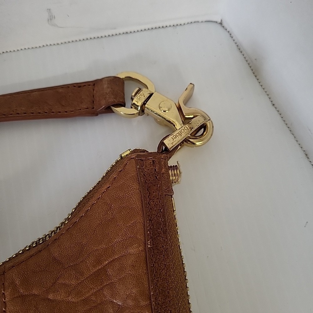 Botkier‎ Taupe Leather Medium Fringe Shoulder Bag Purse - Picture 5 of 10